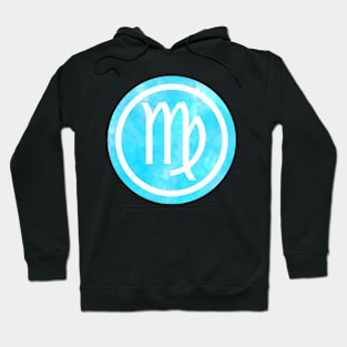 Blue Watercolor Zodiac - Virgo Hoodie